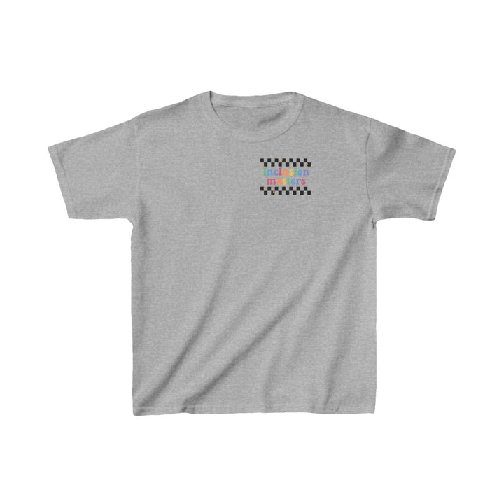 Kids Inclusion Matter Checkerboard Front and Back Tee