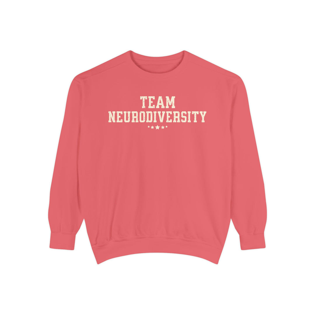 Adult Team Neurodiversity Distressed Comfort Colors Sweatshirt