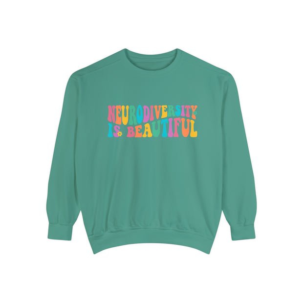 Comfort Colors Neurodiversity is Beautiful Groovy Sweatshirt