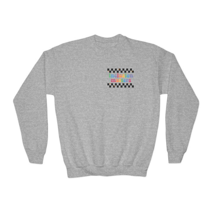 Kids Inclusion Matter Checkerboard Front and Back Sweatshirt