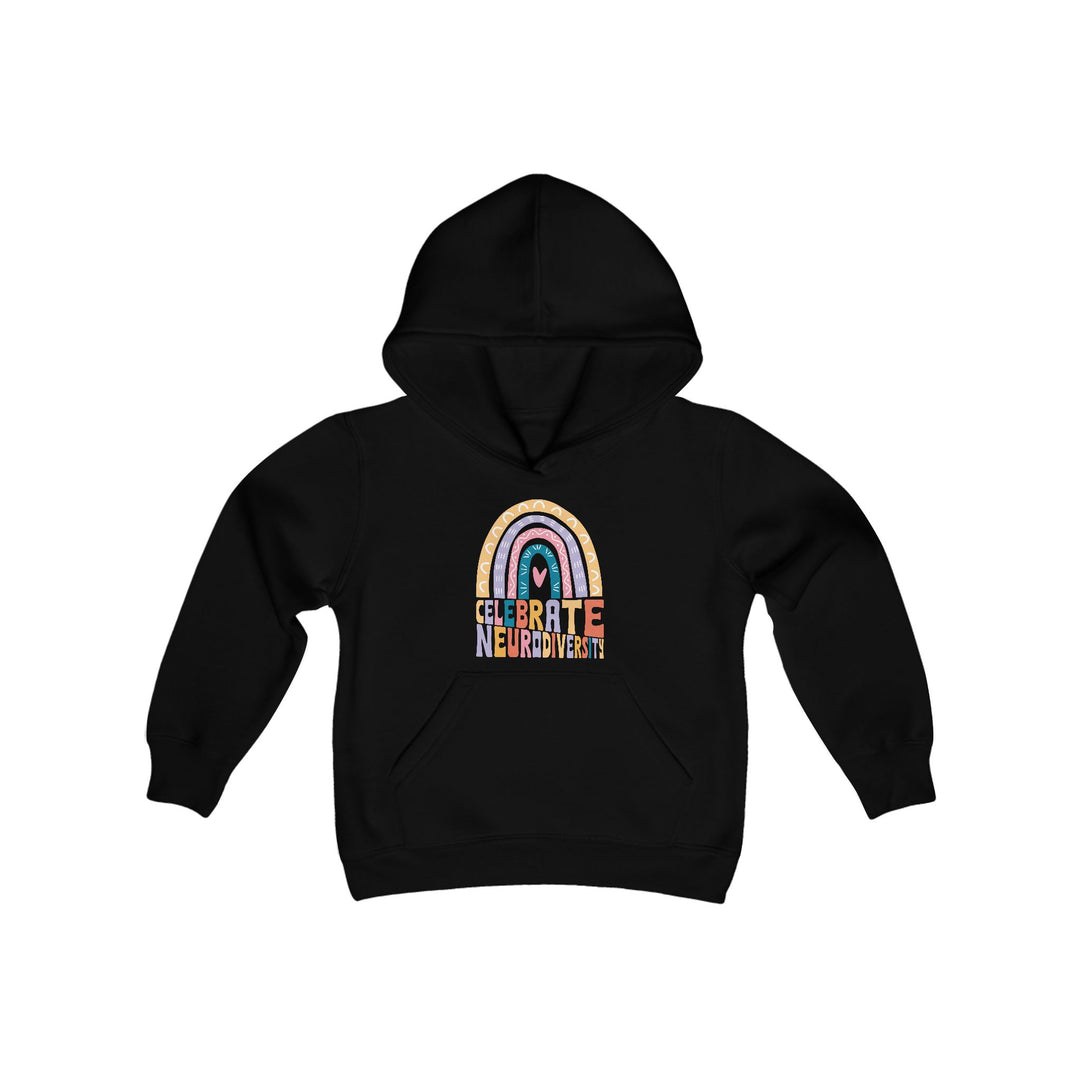 Kids Celebrate Neurodiversity Rainbow Hoodie Sweatshirt