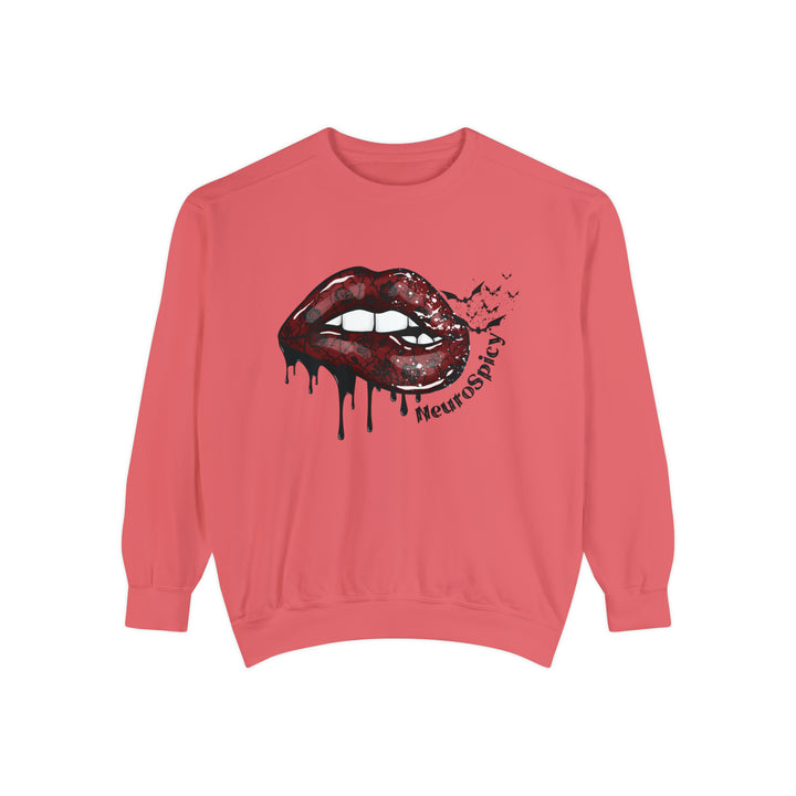 Comfort Colors Lips and Bats Neurospicy Sweatshirt