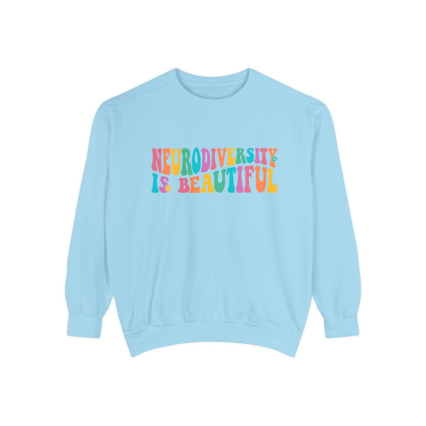 Comfort Colors Neurodiversity is Beautiful Groovy Sweatshirt