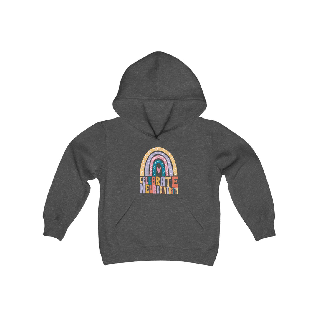 Kids Celebrate Neurodiversity Rainbow Hoodie Sweatshirt