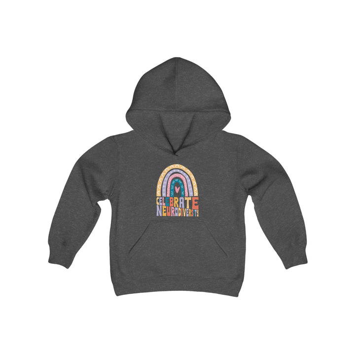 Kids Celebrate Neurodiversity Rainbow Hoodie Sweatshirt