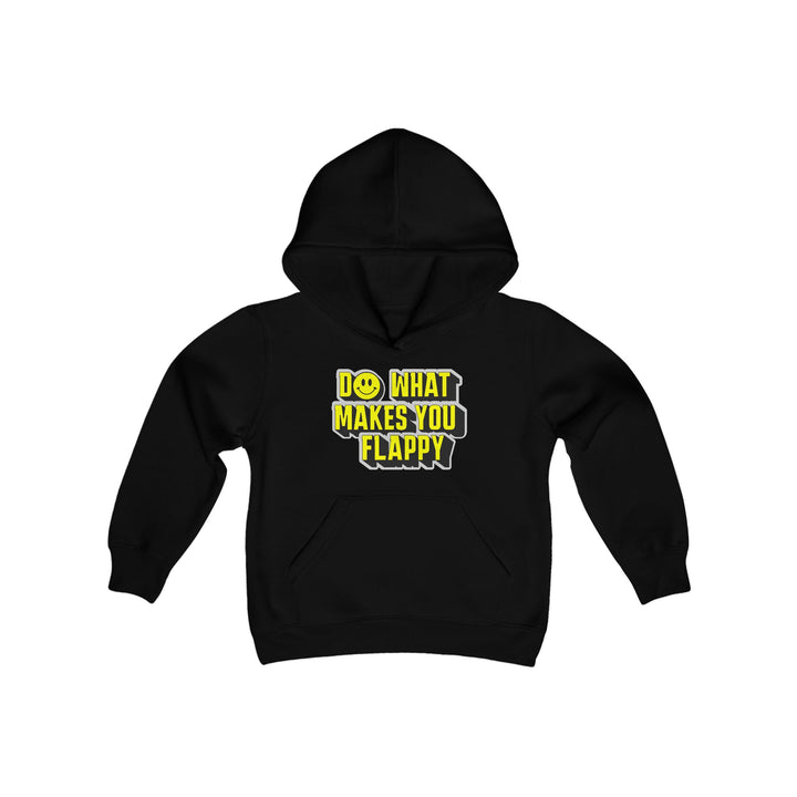 Kids Do What Makes You Flappy Yellow Letters Hoodie Sweatshirt