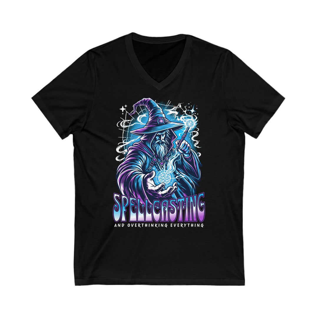 Adult Spellcasting and Overthinking Everything V-Neck Tee