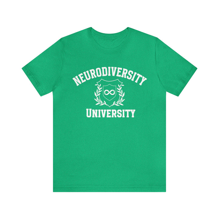 Adult Neurodiversity University Infinity Symbol White Text Tee