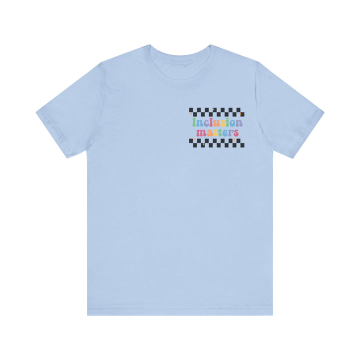 Adult Inclusion Matter Checkerboard Front and Back Tee