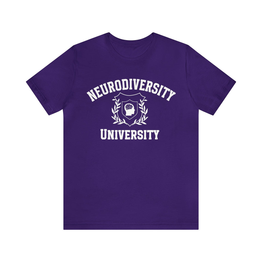 Adult Neurodiversity University Beautiful Mind White Text Tee