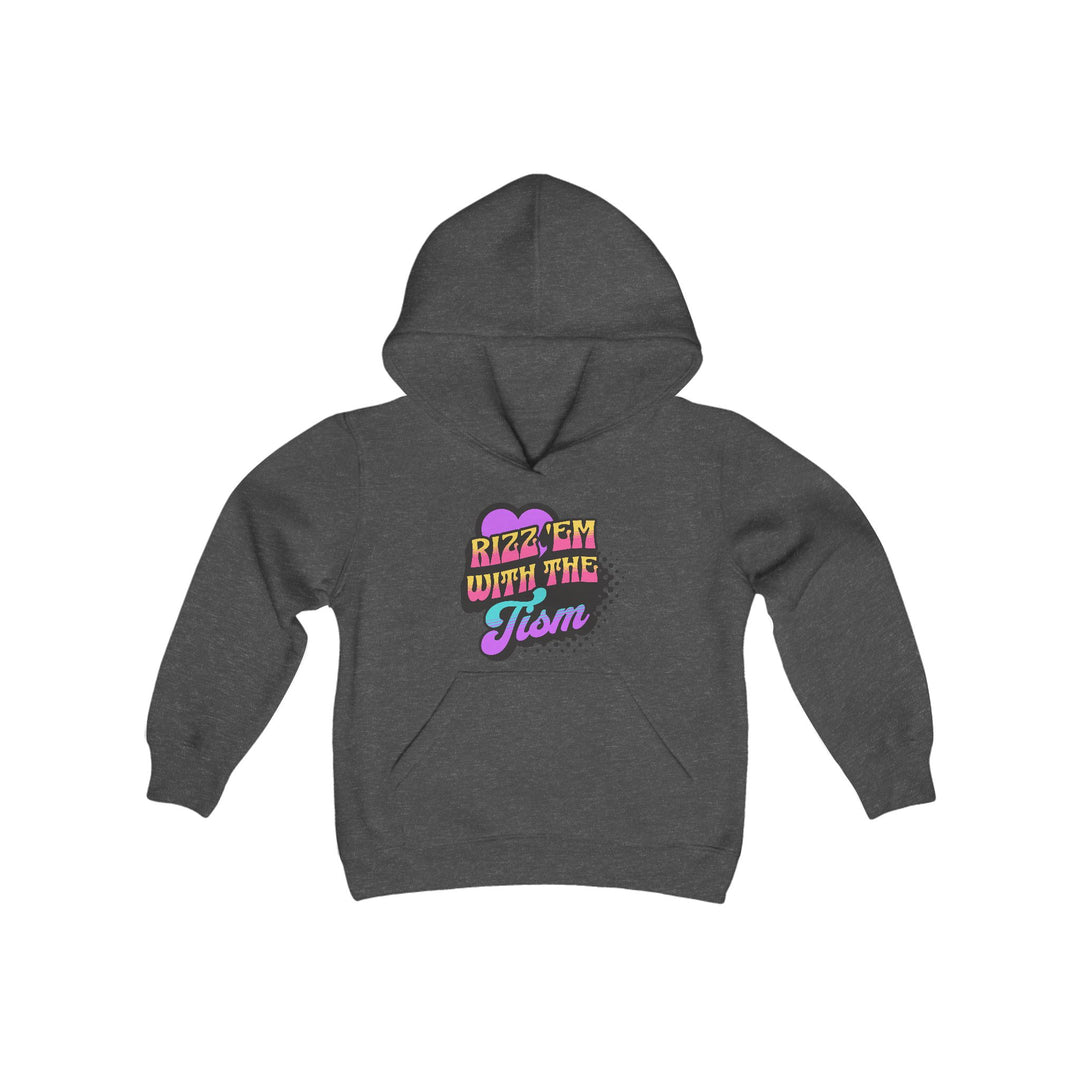 Kids Rizz Em With The Tism Purple Heart Hoodie Sweatshirt