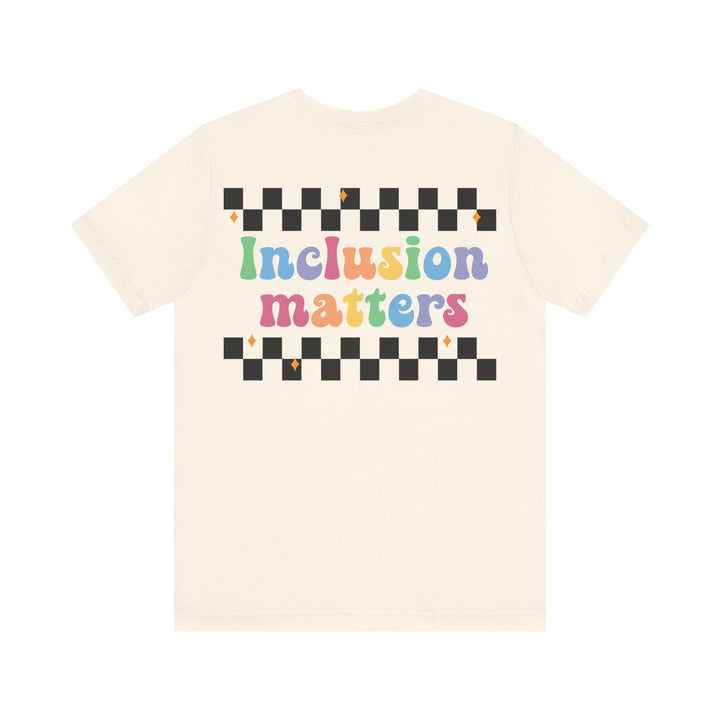 Adult Inclusion Matter Checkerboard Front and Back Tee