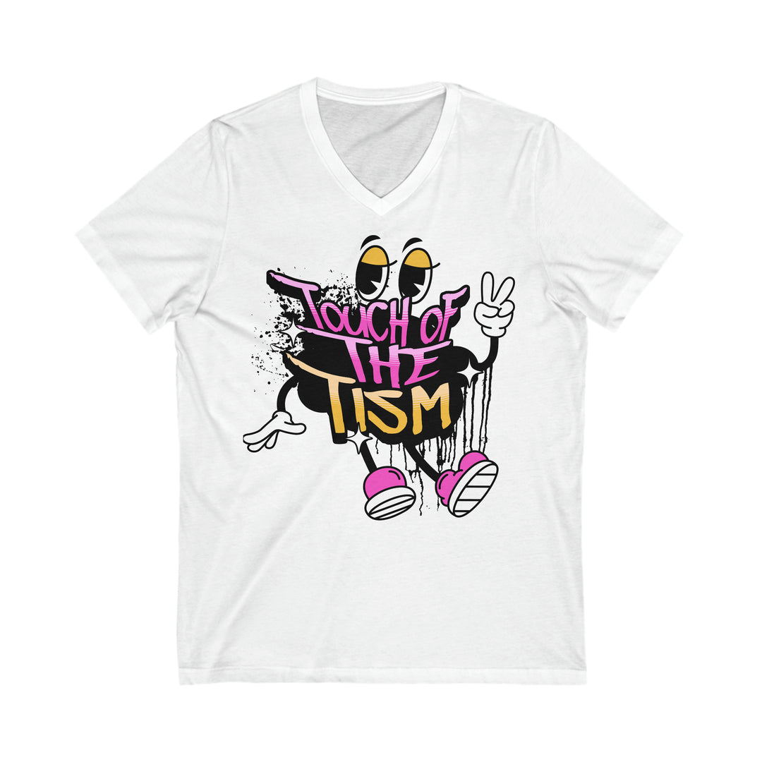 Adult Touch of the Tism Graffiti V-Neck Tee