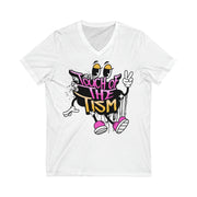 Adult Touch of the Tism Graffiti V-Neck Tee