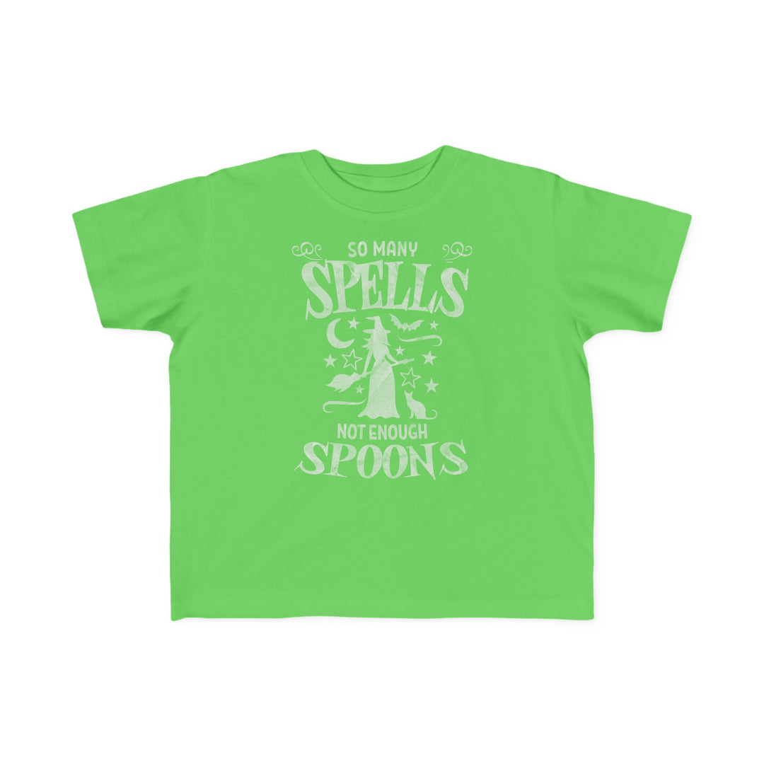 Toddler's  So Many Spells Not Enough Spoons Distressed Tee