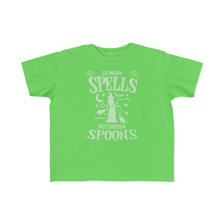 Toddler's  So Many Spells Not Enough Spoons Distressed Tee