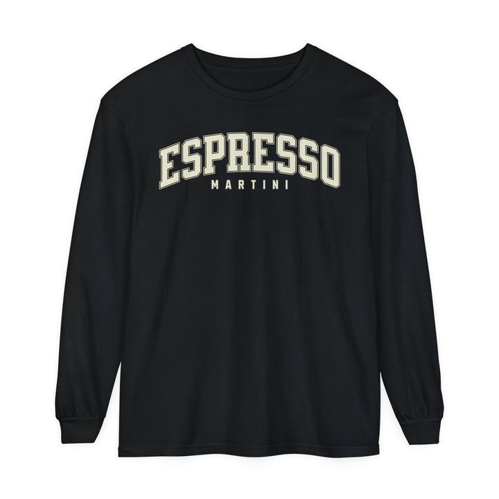 Espresso Martini Garment-dyed Long Sleeve T-Shirt