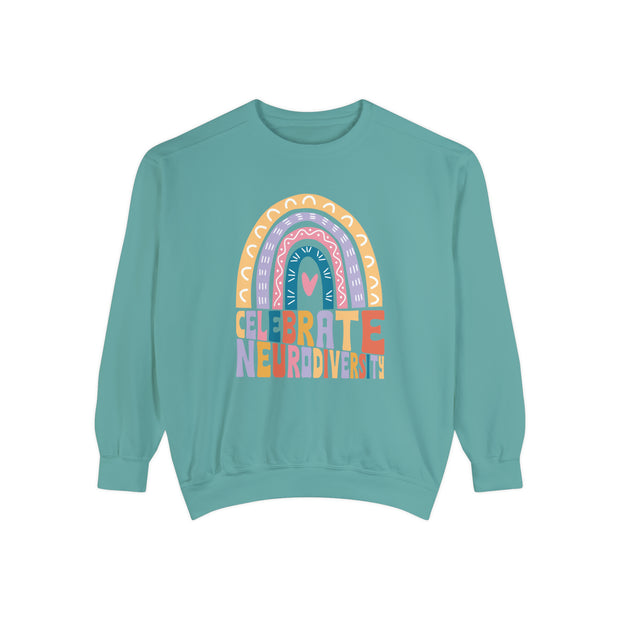 Comfort Colors Celebrate Neurodiversity Rainbow Sweatshirt