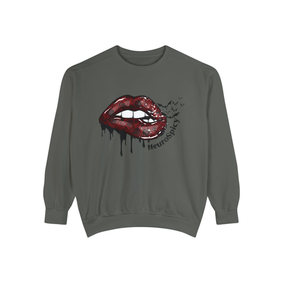 Comfort Colors Lips and Bats Neurospicy Sweatshirt