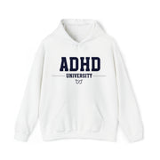 ADHD University Butterfly Symbol Navy Blue Text Hoodie