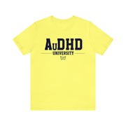 AuDHD University Butterfly Symbol Navy Blue Text Tee