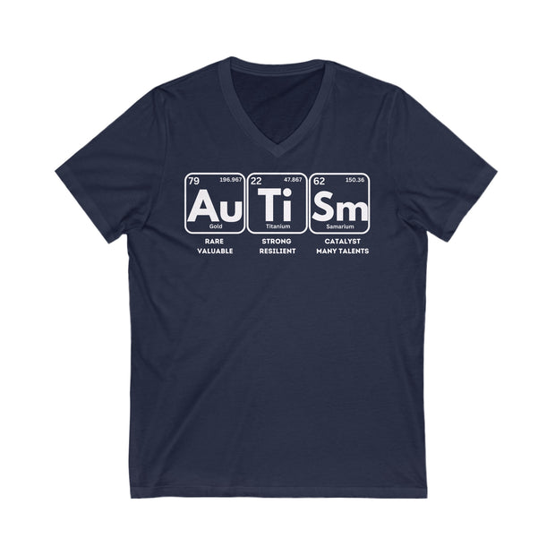 Adult Autism Elements V-Neck Tee