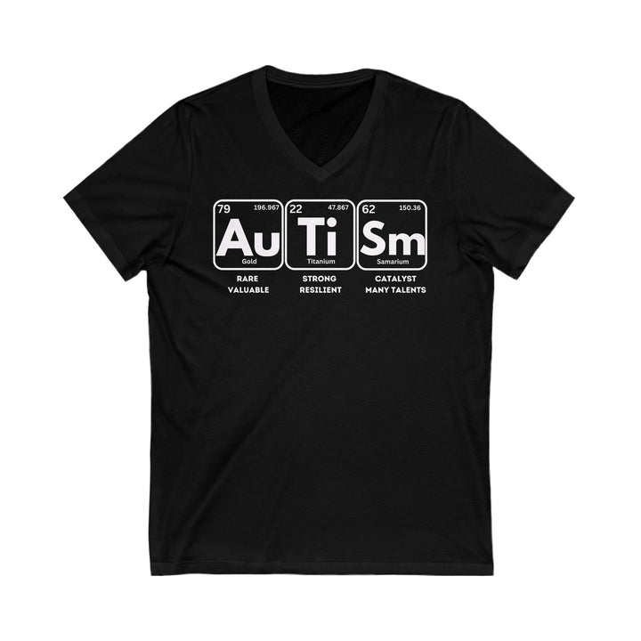 Adult Autism Elements V-Neck Tee