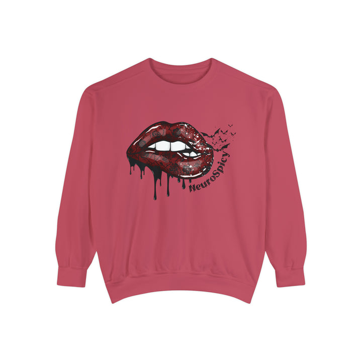 Comfort Colors Lips and Bats Neurospicy Sweatshirt