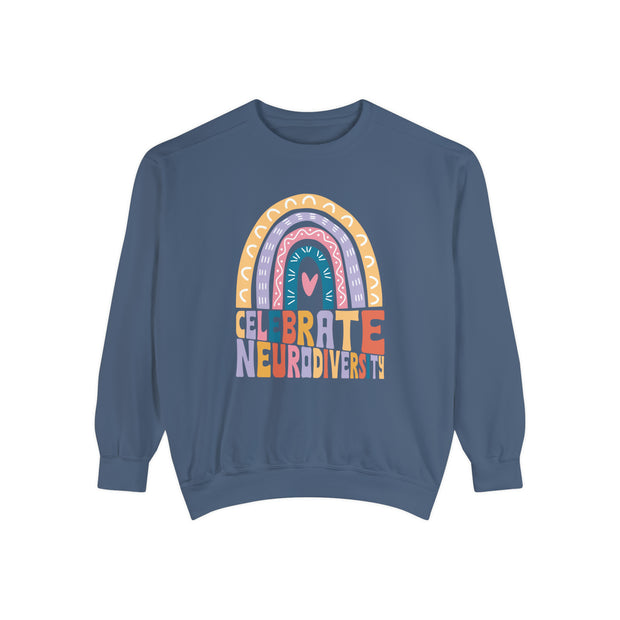 Comfort Colors Celebrate Neurodiversity Rainbow Sweatshirt