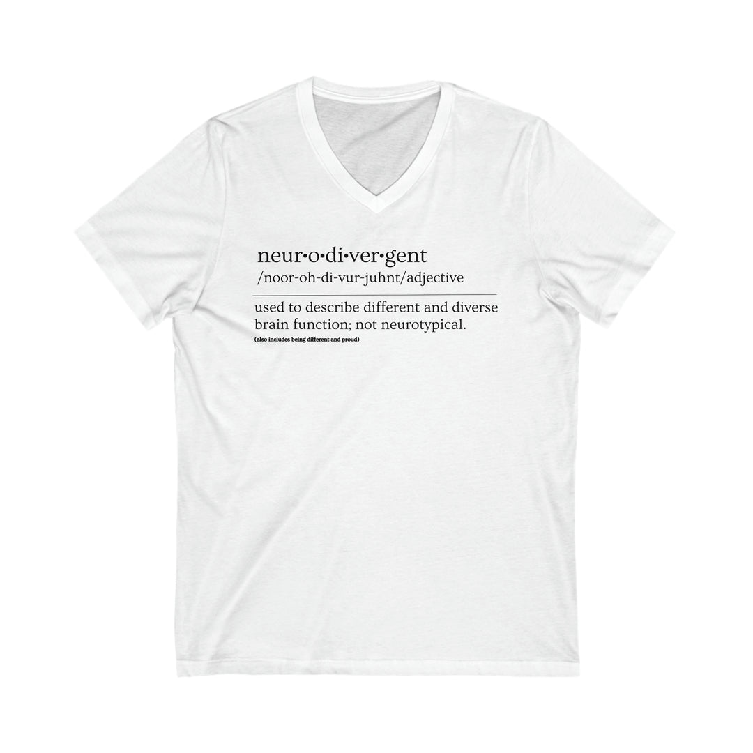 Neurodivergent Definition Black Text V-Neck