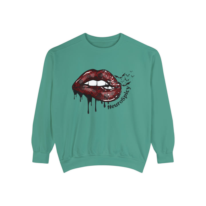 Comfort Colors Lips and Bats Neurospicy Sweatshirt