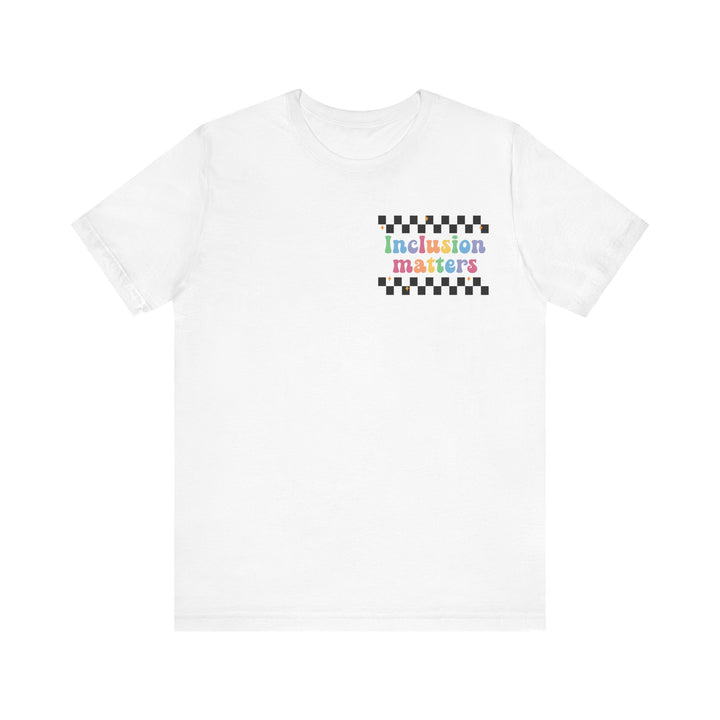 Adult Inclusion Matter Checkerboard Front and Back Tee