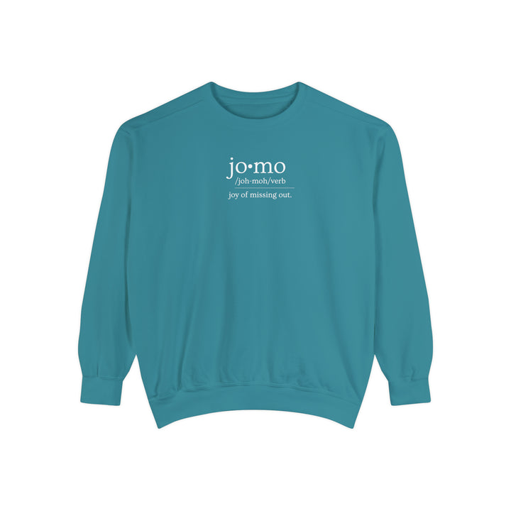 Comfort Colors JOMO Sweatshirt White Text