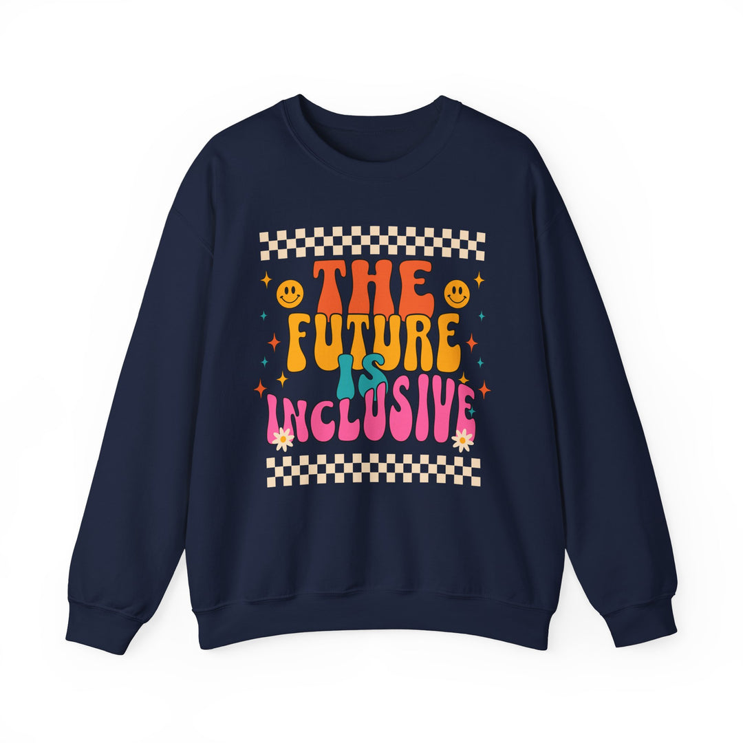 Adult Groovy The Future is Inclusive Sweatshirt