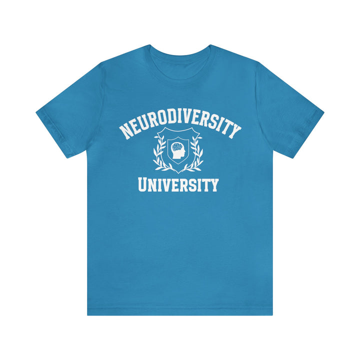 Adult Neurodiversity University Beautiful Mind White Text Tee