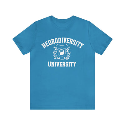 Neurodiversity University Beautiful Mind White Text Tee