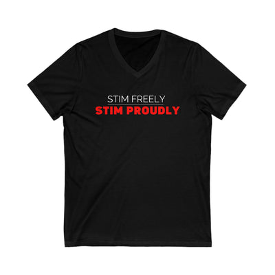 Stim Freely Stim Proudly V-Neck Tee