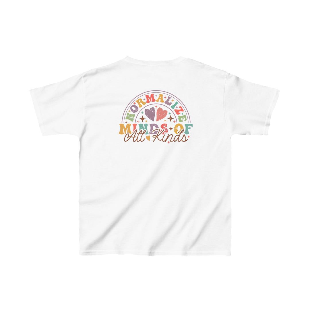 Kids Normalize  Minds of all Kinds Rainbow Front and Back Tee