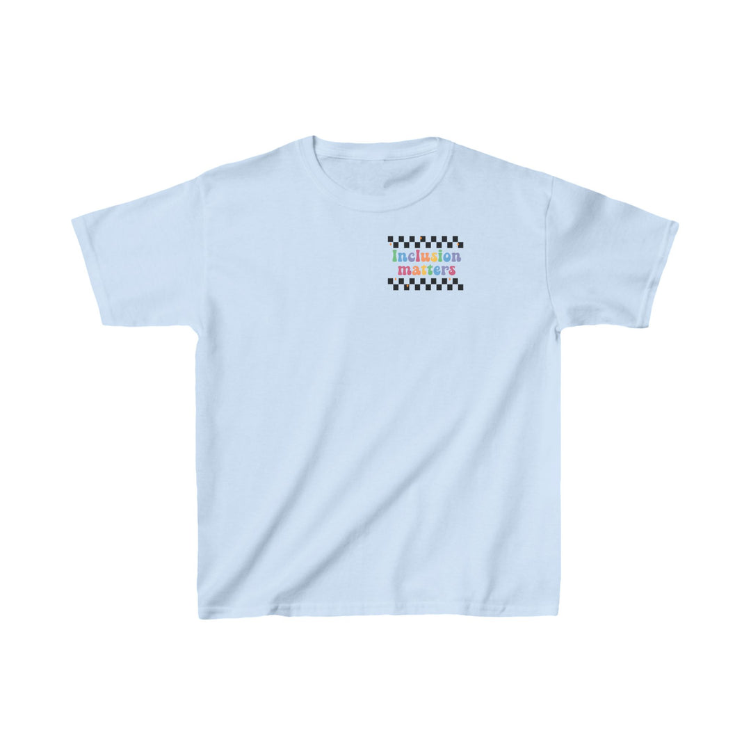 Kids Inclusion Matter Checkerboard Front and Back Tee