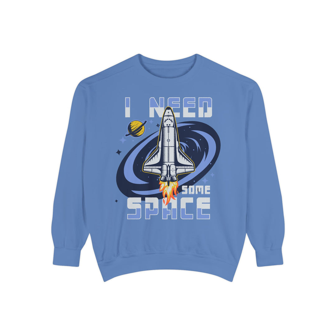 Adult I Need Some Space Rocket Comfort Colors Sweatshirt