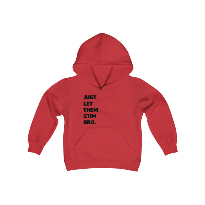 Kids Just Let Them Stim Black Text Hoodie Sweatshirt