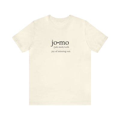 JOMO Tee Black Text