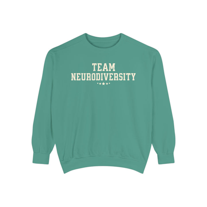 Adult Team Neurodiversity Distressed Comfort Colors Sweatshirt