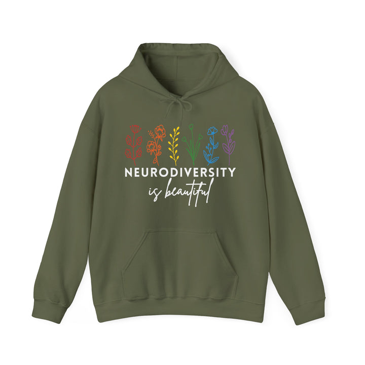 Adult Neurodiversity Is Beautiful Flowers Hoodie