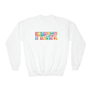 Kids Neurodiversity is Beautiful Groovy  Sweatshirt