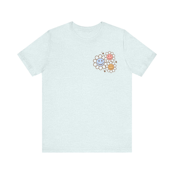 Adult Be Kind to Your Mind Smiling Daisy Front and Back Tee